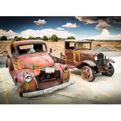 PAPERMOON Verlassene Alte Autos Tapete - Wandbekleidung PAPERMOON Verlassene Alte Autos Tapete - Wandbekleidung