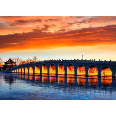 PAPERMOON Beijing Summer Palace Bridge Tapete - Vlies, 5 Bahnen PAPERMOON Beijing Summer Palace Bridge Tapete - Vlies, 5 Bahnen
