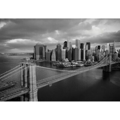 PAPERMOON Brooklyn Bridge Schwarz/Weiß Wandbild - Tapete PAPERMOON Brooklyn Bridge Schwarz/Weiß Wandbild - Tapete