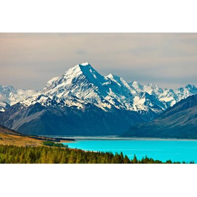 PAPERMOON Mount Cook und Pukaki Lake Tapete - 7 Bahnen PAPERMOON Mount Cook und Pukaki Lake Tapete - 7 Bahnen