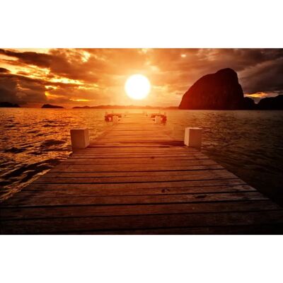 PAPERMOON Jetty Sunset Tapete - 7 Bahnen PAPERMOON Jetty Sunset Tapete - 7 Bahnen