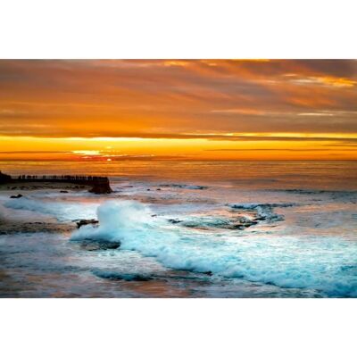 PAPERMOON Sonnenuntergang La Jolla Fototapete - Vlies, 8 Bahnen, 4 x 2,6 m PAPERMOON Sonnenuntergang La Jolla Fototapete - Vlies, 8 Bahnen, 4 x 2,6 m