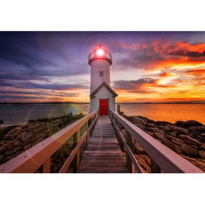 PAPERMOON Wandtapeten Annisquam Lighthouse Sunset - Tapeten PAPERMOON Wandtapeten Annisquam Lighthouse Sunset - Tapeten