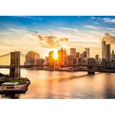 PAPERMOON Brooklyn Bridge Sunset Bunt Tapete - Wandgestaltung PAPERMOON Brooklyn Bridge Sunset Bunt Tapete - Wandgestaltung