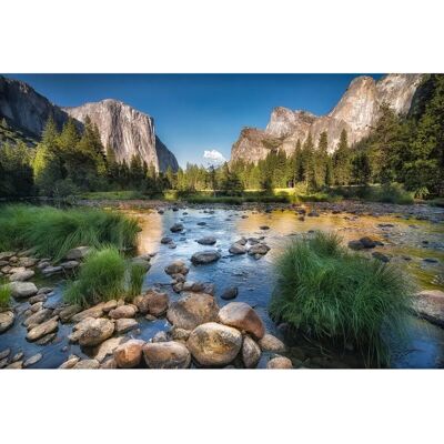 PAPERMOON Yosemite Rive Reflexion Tapete - Digitaldruck, 4x2,6m, 8 Bahnen - Bunt PAPERMOON Yosemite Rive Reflexion Tapete - Digitaldruck, 4x2,6m, 8 Bahnen - Bunt