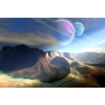 PAPERMOON Futuristische Landschaft Fototapete - 10 Bahnen 5m x 2,8m PAPERMOON Futuristische Landschaft Fototapete - 10 Bahnen 5m x 2,8m