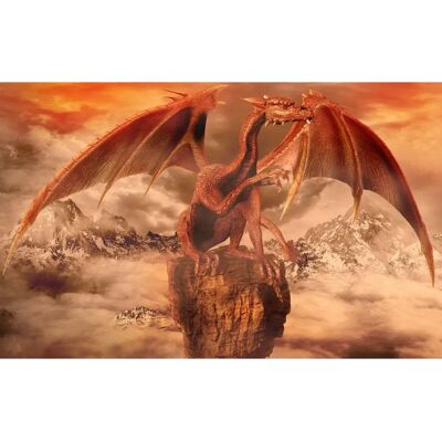 PAPERMOON Fantasie Roter Drache Wandbild - Tapete PAPERMOON Fantasie Roter Drache Wandbild - Tapete