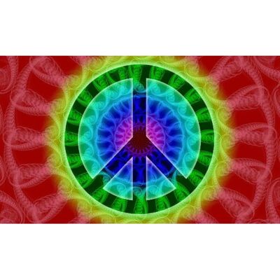 PAPERMOON Tapete Psychedelisches Friedenszeichen - 4m x 2,6m - Bunt PAPERMOON Tapete Psychedelisches Friedenszeichen - 4m x 2,6m - Bunt