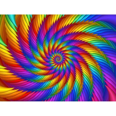 PAPERMOON Psychedelische Regenbogenspirale Wandbild - Wandbild PAPERMOON Psychedelische Regenbogenspirale Wandbild - Wandbild