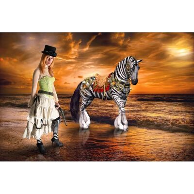 PAPERMOON Surreale Steampunk-Frau Tapete - Wanddeko PAPERMOON Surreale Steampunk-Frau Tapete - Wanddeko