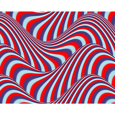 PAPERMOON Hochwertige Digital Vlies Tapete - Op Art Fließende Streifen PAPERMOON Hochwertige Digital Vlies Tapete - Op Art Fließende Streifen