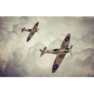 PAPERMOON Vintage Spitfires Tapete - 5m x 2,8m - Bunt PAPERMOON Vintage Spitfires Tapete - 5m x 2,8m - Bunt
