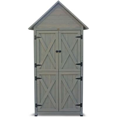 HABAU Armoire de jardin Lena - Gris - Armoire de jardin - Publicité HABAU Armoire de jardin Lena - Gris - Armoire de jardin - Publicité