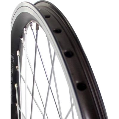 Roland - 24x1.75 V-profile alu front wheel - zwart - 36 gaten - Wheel Roland - 24x1.75 V-profile alu front wheel - zwart - 36 gaten - Wheel