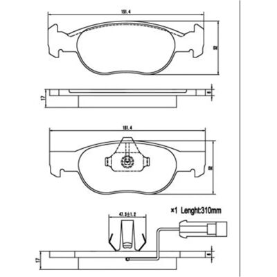 MAPCO 6404 Pastiglie freno - Anteriore, Contatto di usura, Compatibile Fiat MAPCO 6404 Pastiglie freno - Anteriore, Contatto di usura, Compatibile Fiat