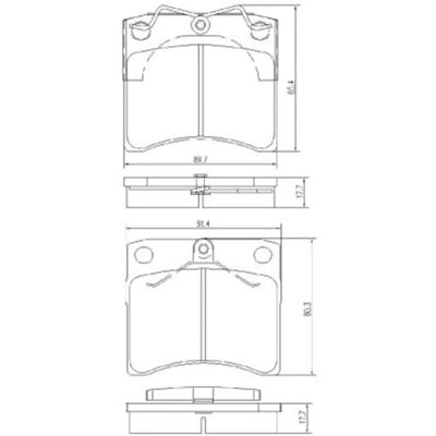 Mapco 6383/1 Set pastiglie freno anteriori - Sistema frenante Mapco 6383/1 Set pastiglie freno anteriori - Sistema frenante