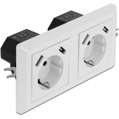 DeLOCK 11475 Steckdose - 2 USB, Typ F, 16A DeLOCK 11475 Steckdose - 2 USB, Typ F, 16A