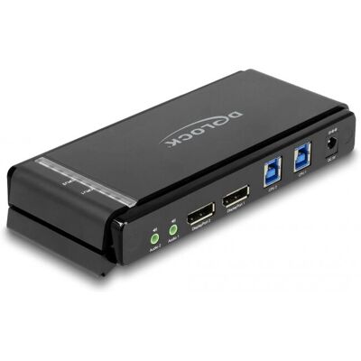 DeLOCK 11476 KVM Switch - DisplayPort 1.4 8K 60Hz - USB 5 Gbps - Audio - Schwarz DeLOCK 11476 KVM Switch - DisplayPort 1.4 8K 60Hz - USB 5 Gbps - Audio - Schwarz