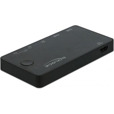 DeLOCK 11477 Interruttore KVM 4K - Nero DeLOCK 11477 Interruttore KVM 4K - Nero