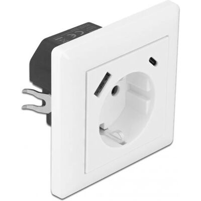 DeLOCK 11489 Steckdose mit USB-C & USB-A Weiß - Steckdose DeLOCK 11489 Steckdose mit USB-C & USB-A Weiß - Steckdose