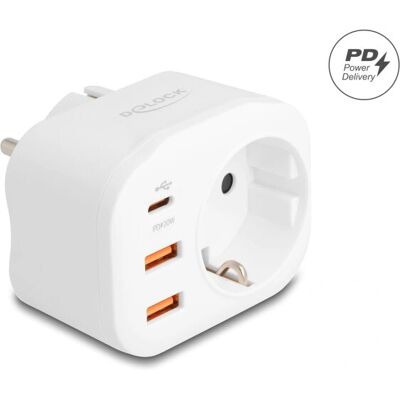 DeLOCK 11498 Netzadapter - USB-C, USB-A, 20W - Weiß DeLOCK 11498 Netzadapter - USB-C, USB-A, 20W - Weiß