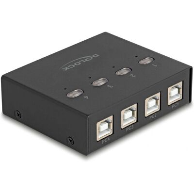 DeLock 11507 USB Daten-Umschalter - Unterstützt 4 PCs & Geräte DeLock 11507 USB Daten-Umschalter - Unterstützt 4 PCs & Geräte