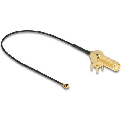 Cable de antena coaxial DeLOCK 0,25m negro Cable de antena coaxial DeLOCK 0,25m negro