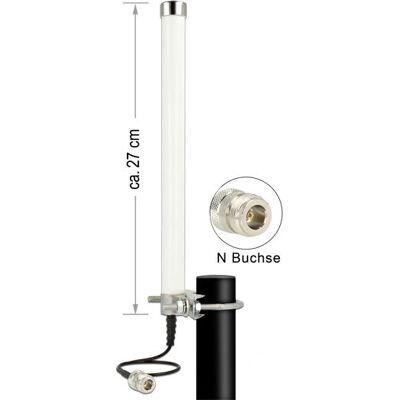 Antenna di Rete DeLock 12491 Omnidirezionale N Tipo 6,5 dBi Antenna di Rete DeLock 12491 Omnidirezionale N Tipo 6,5 dBi