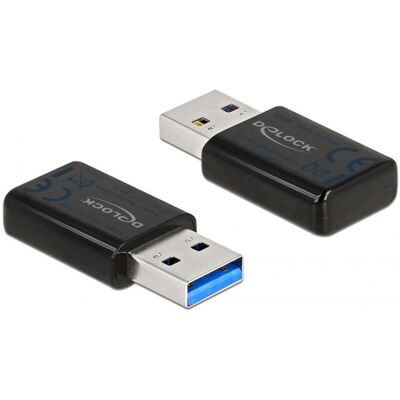 DeLock 12550 Netzwerkkarte - WLAN-AC USB-Adapter - Schwarz DeLock 12550 Netzwerkkarte - WLAN-AC USB-Adapter - Schwarz