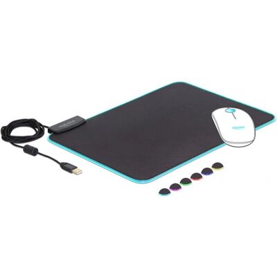 DeLOCK 12554 Alfombrilla Gaming para Ratón con Borde RGB - Alfombrilla DeLOCK 12554 Alfombrilla Gaming para Ratón con Borde RGB - Alfombrilla