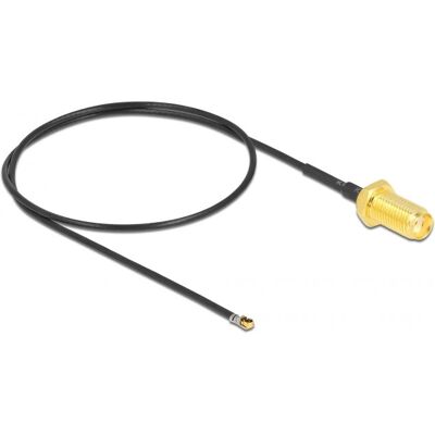 DeLock 12664 Koaxialkabel - Schwarz - 0.35 m - RF 50Ω - SMA & MHF 4L LK DeLock 12664 Koaxialkabel - Schwarz - 0.35 m - RF 50Ω - SMA & MHF 4L LK