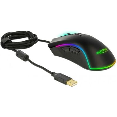 DeLOCK 12670 Gaming-Maus - Rechtshänder, Optisch, 7 Tasten, USB, Schwarz DeLOCK 12670 Gaming-Maus - Rechtshänder, Optisch, 7 Tasten, USB, Schwarz