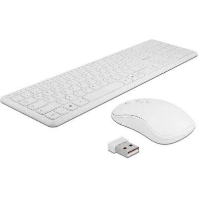 DeLOCK 12703 Kabelloses Tastatur-Maus-Set - Weiß, QWERTZ DeLOCK 12703 Kabelloses Tastatur-Maus-Set - Weiß, QWERTZ