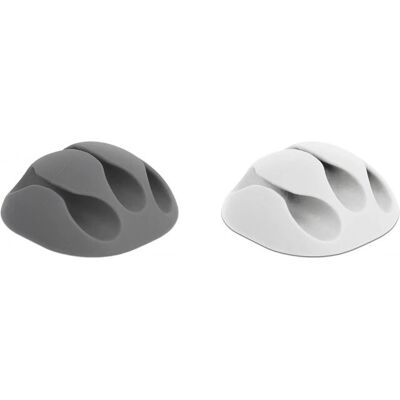 Organisateur de câbles Delock - Gris & Blanc - 6 pcs - Publicité Organisateur de câbles Delock - Gris & Blanc - 6 pcs - Publicité