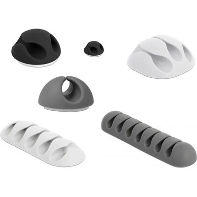 Delock Kabel Organizer - Meerkleurig, 6 stuks - Bureau/Wand Delock Kabel Organizer - Meerkleurig, 6 stuks - Bureau/Wand
