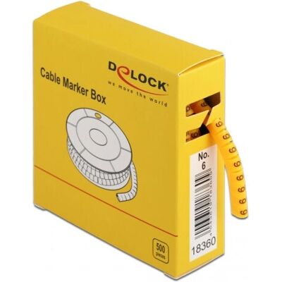 Delock Marqueurs de câbles No. 6 - 500 pcs - Étiquettes de câble - Publicité Delock Marqueurs de câbles No. 6 - 500 pcs - Étiquettes de câble - Publicité