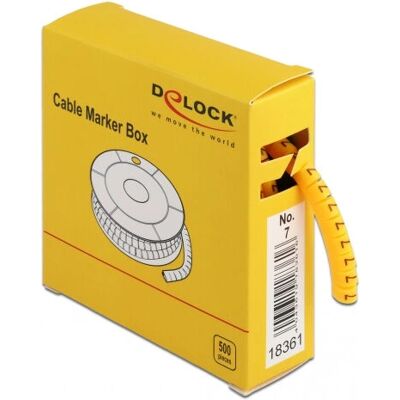 DeLock Kabelmarker Box Nr 7 gelb - Kabelzubehör DeLock Kabelmarker Box Nr 7 gelb - Kabelzubehör