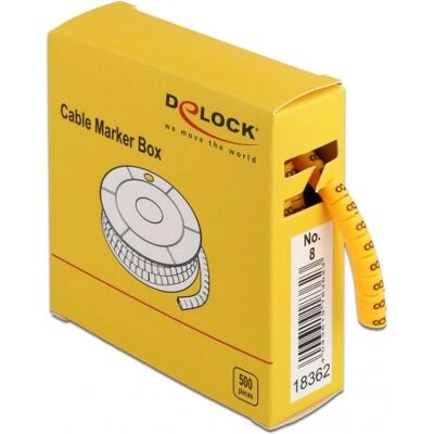 Marqueurs de câbles Delock - 500 pcs, pour câbles de 4-5 mm, Jaune - Marqueurs de câbles - Publicité Marqueurs de câbles Delock - 500 pcs, pour câbles de 4-5 mm, Jaune - Marqueurs de câbles - Publicité