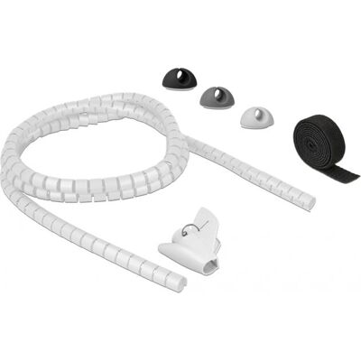 DeLock Kabelmanagement Set - Schwarz, Grau, Weiß DeLock Kabelmanagement Set - Schwarz, Grau, Weiß