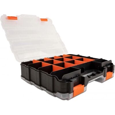 DeLOCK 18417 Aufbewahrungsbox - Verstellbare Fächer - Orange/Schwarz DeLOCK 18417 Aufbewahrungsbox - Verstellbare Fächer - Orange/Schwarz