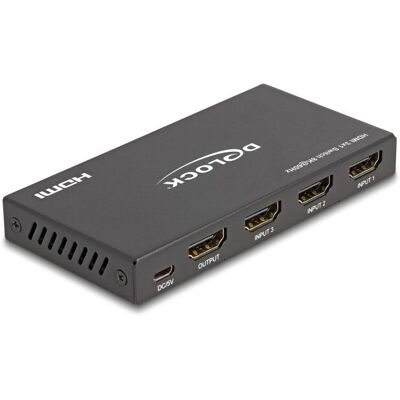 DeLock HDMI Switch 3 x HDMI in zu 1 x HDMI out 8K 60 Hz DeLock HDMI Switch 3 x HDMI in zu 1 x HDMI out 8K 60 Hz
