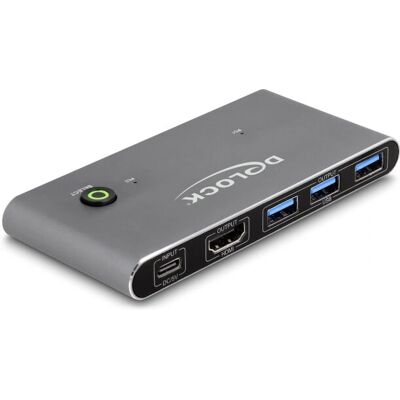 DeLock 18647 Commutateur KVM HDMI 8K Ultra HD - Noir DeLock 18647 Commutateur KVM HDMI 8K Ultra HD - Noir