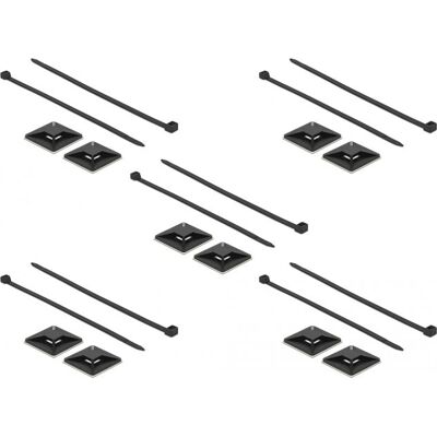 DeLOCK 18675 Kabelbindermontage - Nylon - Schwarz - Unterstützung für Kabelbinder - 10 stk DeLOCK 18675 Kabelbindermontage - Nylon - Schwarz - Unterstützung für Kabelbinder - 10 stk