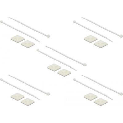 DeLOCK 18678 Kabelbinderhalter Weiß Nylon - 10 Stück DeLOCK 18678 Kabelbinderhalter Weiß Nylon - 10 Stück