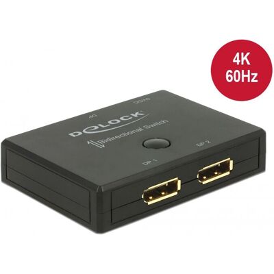 DeLOCK DisplayPort 2 - 1 Switch bidirektional - 4K 60Hz - Videoschalter - 2 x DisplayPort - Desktop DeLOCK DisplayPort 2 - 1 Switch bidirektional - 4K 60Hz - Videoschalter - 2 x DisplayPort - Desktop