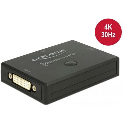 DeLOCK DVI Umschalter - Bidirektional 4K 30Hz - Schwarz DeLOCK DVI Umschalter - Bidirektional 4K 30Hz - Schwarz