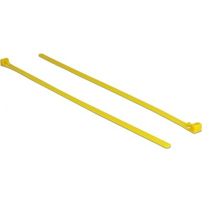 DeLOCK 18761 Brida de nailon reutilizable - Brida de cable - Amarillo - 30cm DeLOCK 18761 Brida de nailon reutilizable - Brida de cable - Amarillo - 30cm
