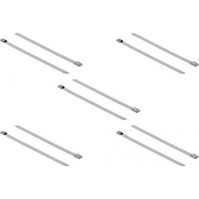 DeLOCK Újrahasználható rozsdamentes acél kábelkötegek 40cm csomagban 10 DeLOCK Újrahasználható rozsdamentes acél kábelkötegek 40cm csomagban 10