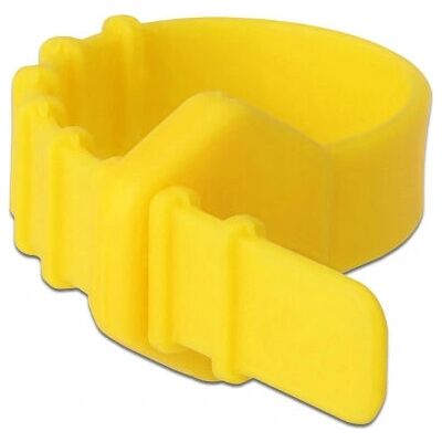 DeLOCK 18830 Attaches câbles en silicone jaune réutilisables - Publicité DeLOCK 18830 Attaches câbles en silicone jaune réutilisables - Publicité