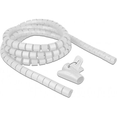 DeLOCK Kabelzubehör - Spiral Schlauch mit Zugwerkzeug - 2,5m - Weiß DeLOCK Kabelzubehör - Spiral Schlauch mit Zugwerkzeug - 2,5m - Weiß